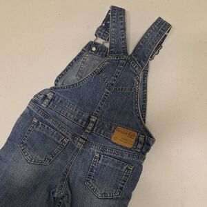Osh Kosh Genuine Kids Toddler Girl VESTBAK Vintage Denim Bib Overalls Size 3T